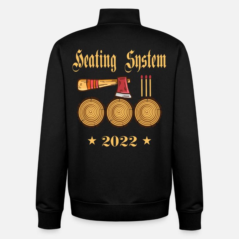 Heating system 2022 - Unisex Organic Zip Sweatshirt by Stanley/Stella - black