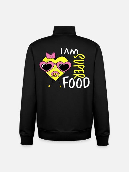 Cheese Heart - Unisex Organic Zip Sweatshirt by Stanley/Stella - black
