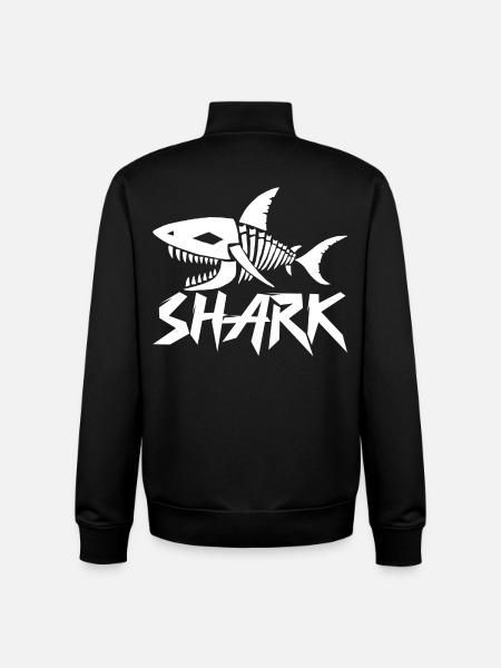 Shark skeleton - Unisex Organic Zip Sweatshirt by Stanley/Stella - black
