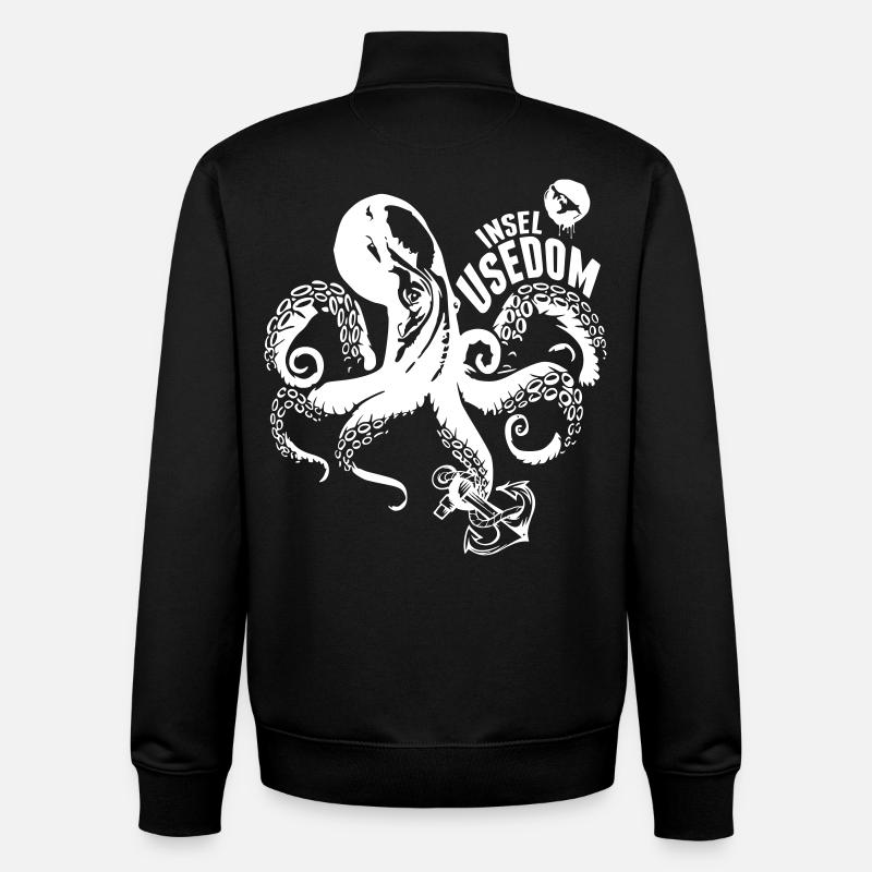 Chemise de l’île d’Usedom - Sweat zippé unisexe en coton bio Stanley/Stella - noir