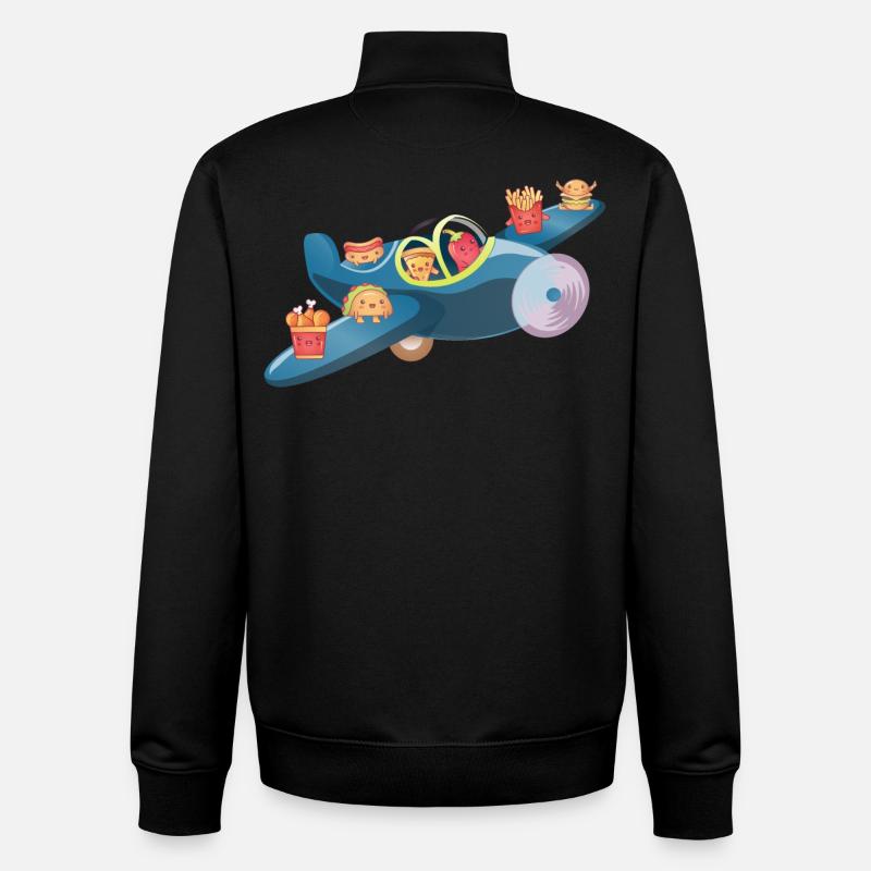 Calorie bomber - Unisex Organic Zip Sweatshirt by Stanley/Stella - black