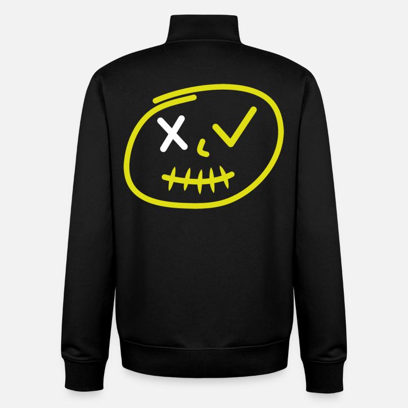 Visage de tendance - Sweat zippé unisexe en coton bio Stanley/Stella - noir