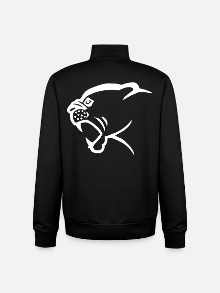 White panther head - Unisex Organic Zip Sweatshirt by Stanley/Stella - black