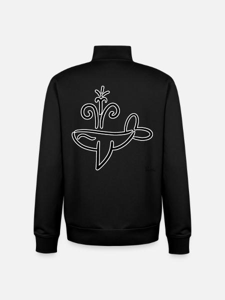 Whale! By Pousse2Bamboo ! - Unisex Organic Zip Sweatshirt by Stanley/Stella - black
