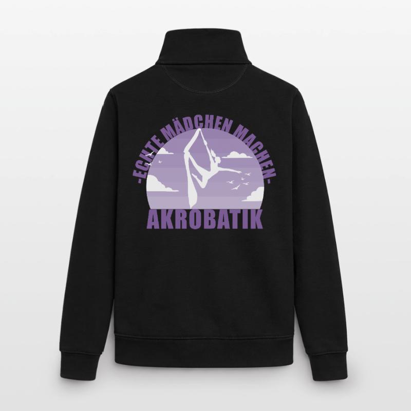 Echte Mädchen machen Akrobatik! Geschenk Unisex Organic Zip Sweatshirt von Stanley/Stella