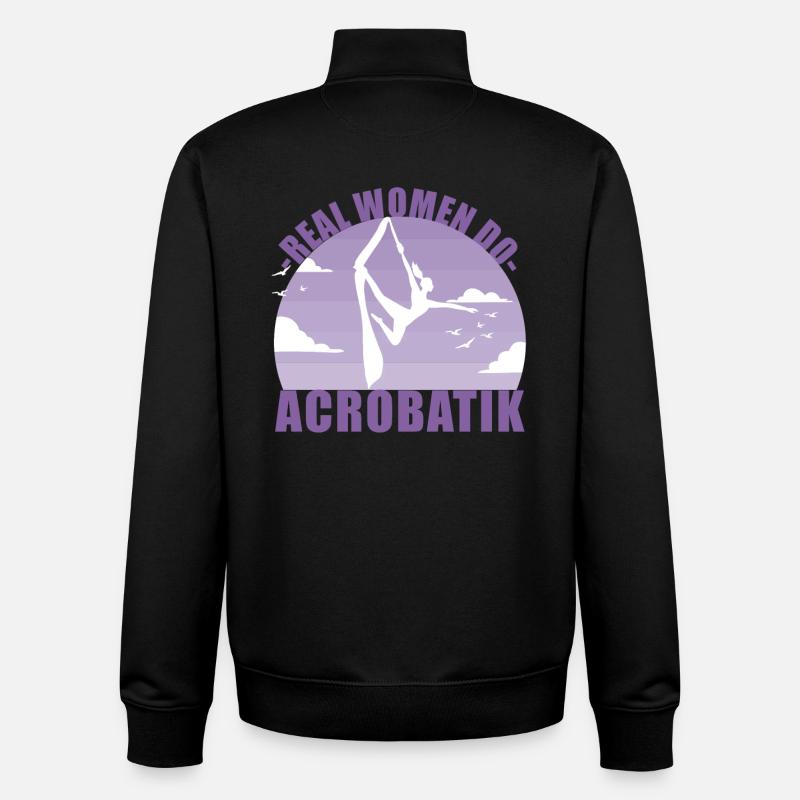 Akrobatik Luftakrobatik Acrobatik Sport Geschenk - Unisex Organic Zip Sweatshirt von Stanley/Stella - Schwarz