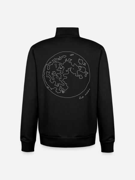 The Moon - Unisex Organic Zip Sweatshirt by Stanley/Stella - black