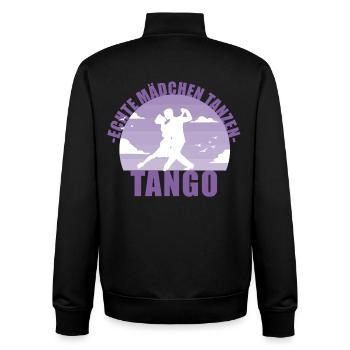 Echte Mädchen tanzen Tango! Tänzerin Geschenk - Unisex Organic Zip Sweatshirt von Stanley/Stella - Schwarz - Hinten - AI Model Male 185 light (185cm)