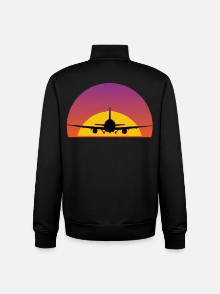 Air travel - Unisex Organic Zip Sweatshirt by Stanley/Stella - black
