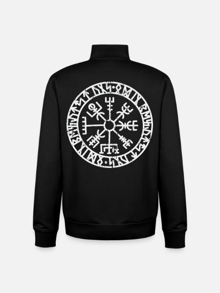 Symbole viking - Sweat zippé unisexe en coton bio Stanley/Stella - noir