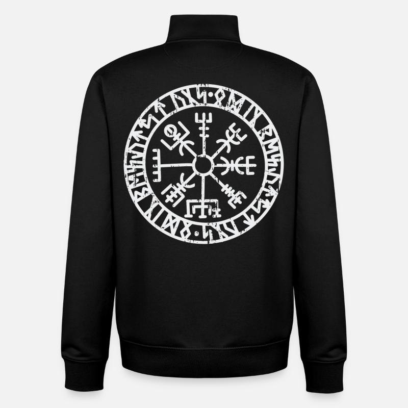 Viking Symbol - Unisex Organic Zip Sweatshirt by Stanley/Stella - black
