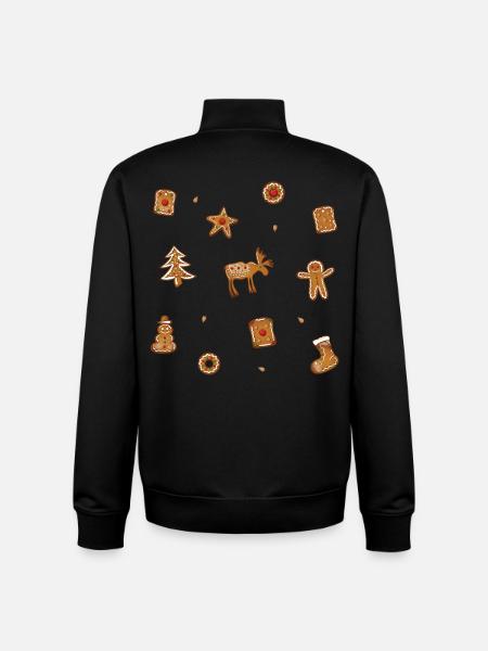 Lebkuchen Plätzchen Spekulatius - Unisex Organic Zip Sweatshirt von Stanley/Stella - Schwarz