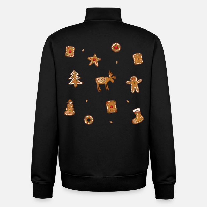 Lebkuchen Plätzchen Spekulatius - Unisex Organic Zip Sweatshirt von Stanley/Stella - Schwarz