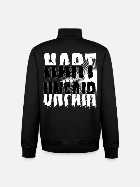DUR et INJUSTE - Sweat zippé unisexe en coton bio Stanley/Stella - noir