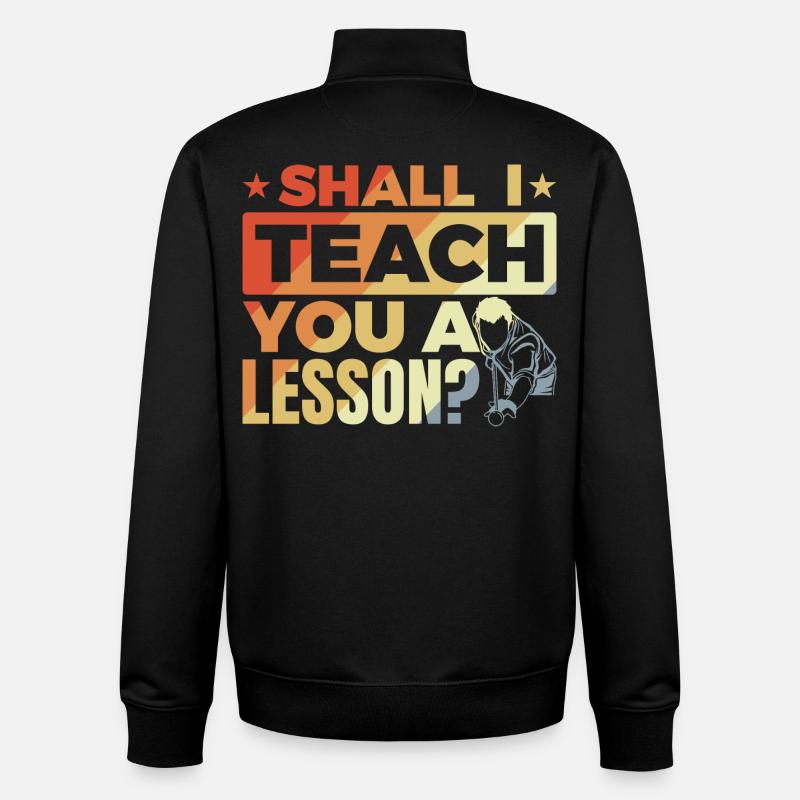 Billardspieler Witz - Unisex Organic Zip Sweatshirt von Stanley/Stella - Schwarz
