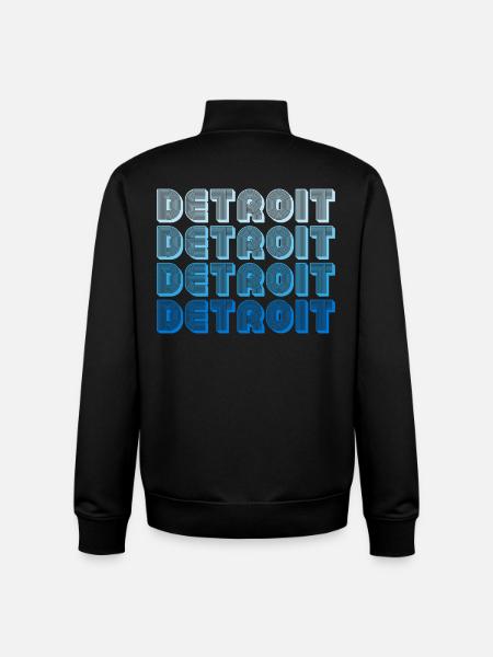 Detroit Gradient Word Sequence - Unisex Organic Zip Sweatshirt by Stanley/Stella - black