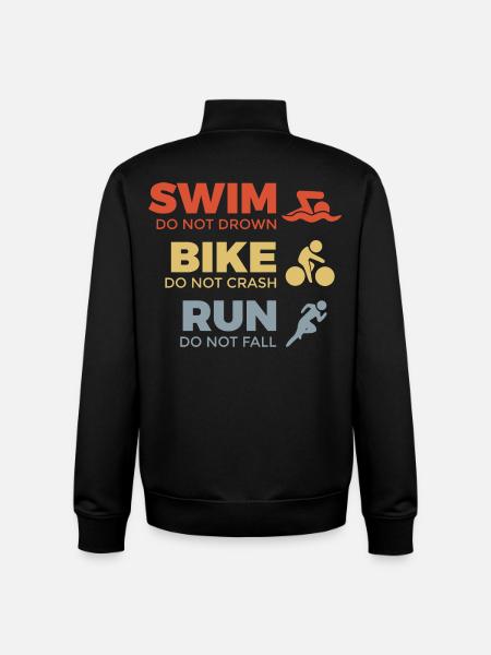 Motivierender Triathlet Spruch - Unisex Organic Zip Sweatshirt von Stanley/Stella - Schwarz