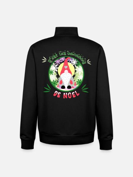 c'est les vacances de noël - Sweat zippé unisexe en coton bio Stanley/Stella - noir