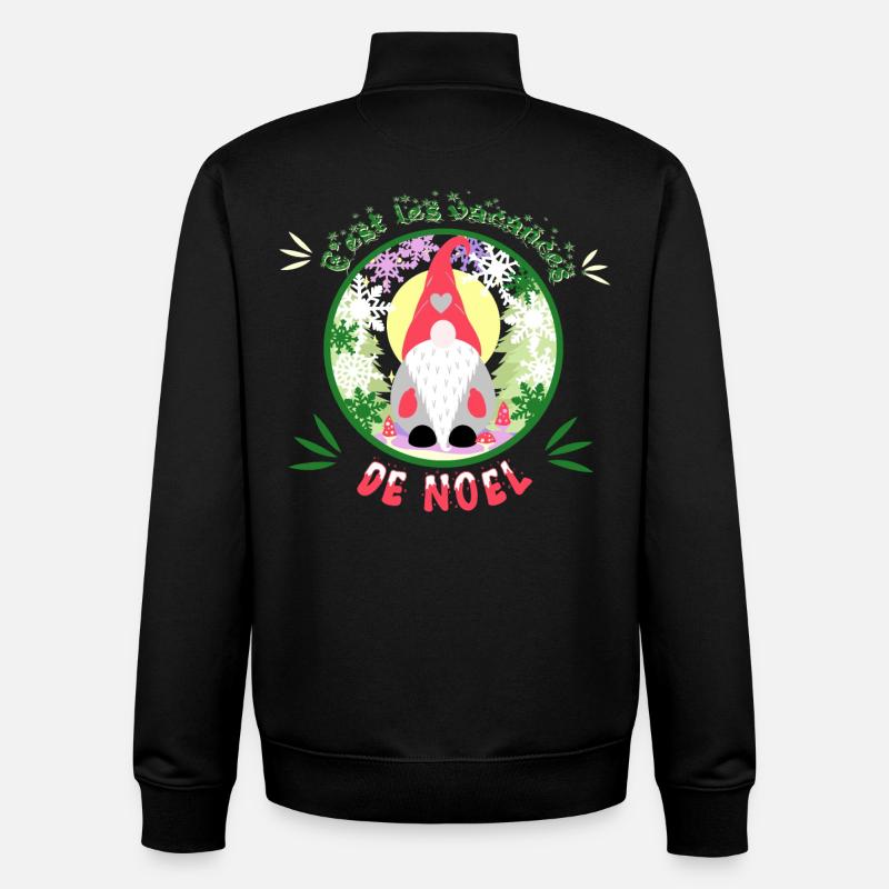 c'est les vacances de noël - Sweat zippé unisexe en coton bio Stanley/Stella - noir