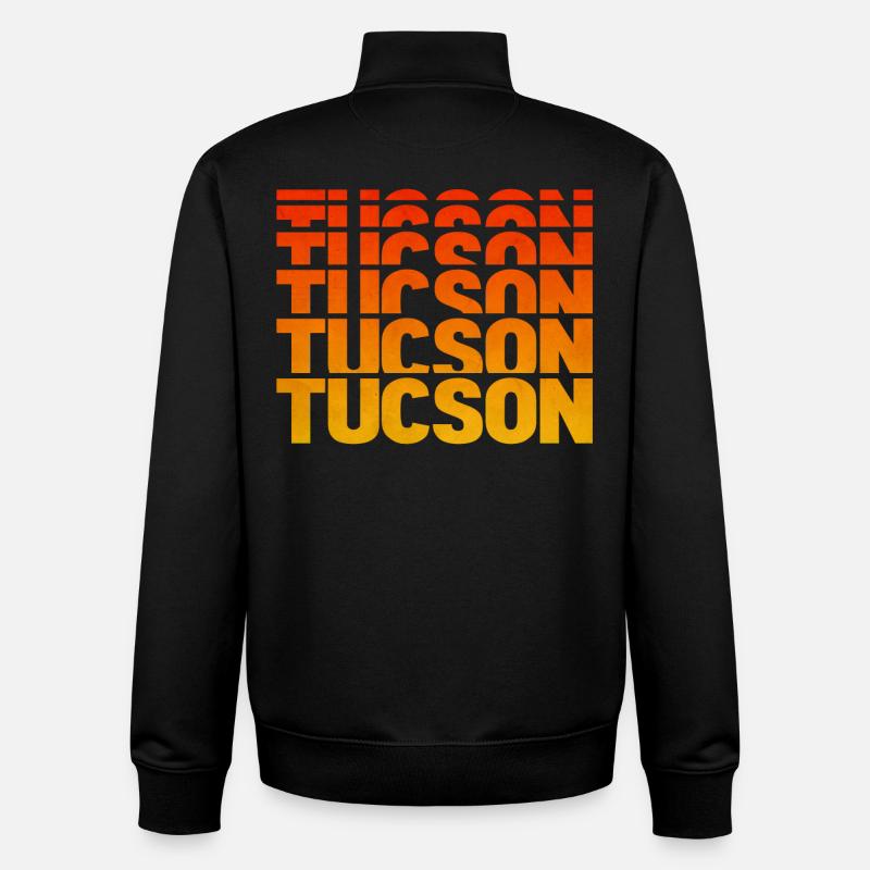 Tucson Gradient Block Typo - Unisex Organic Zip Sweatshirt von Stanley/Stella - Schwarz