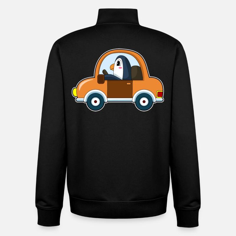 Pinguin Auto - Unisex Organic Zip Sweatshirt von Stanley/Stella - Schwarz