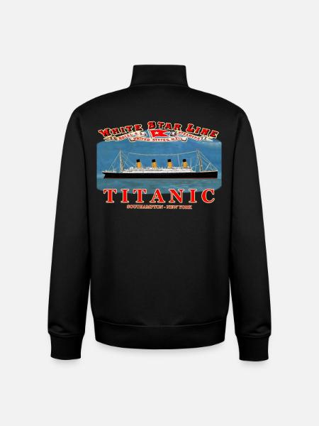 TITANIC CREATION Louis RUNEMBERG © Adagp - Unisex Organic Zip Sweatshirt by Stanley/Stella - black