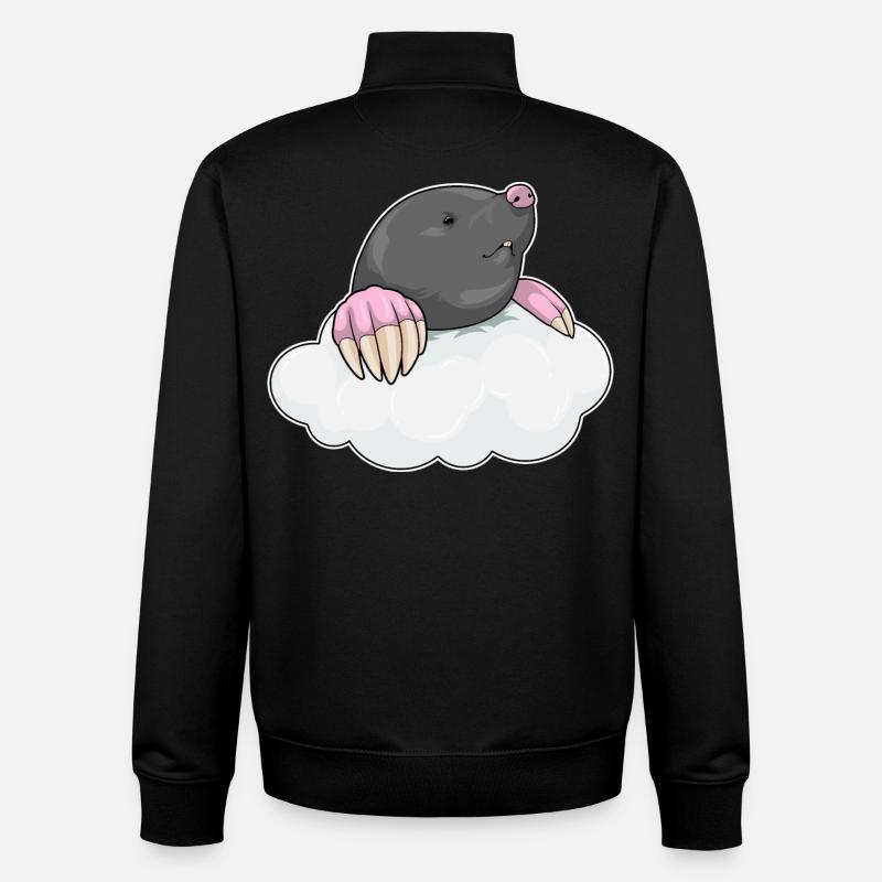 Mole clouds - Unisex Organic Zip Sweatshirt by Stanley/Stella - black