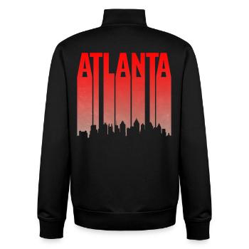 Atlanta Skyline Gradient - Unisex Organic Zip Sweatshirt von Stanley/Stella - Schwarz - Hinten - AI Model Male 185 light (185cm)
