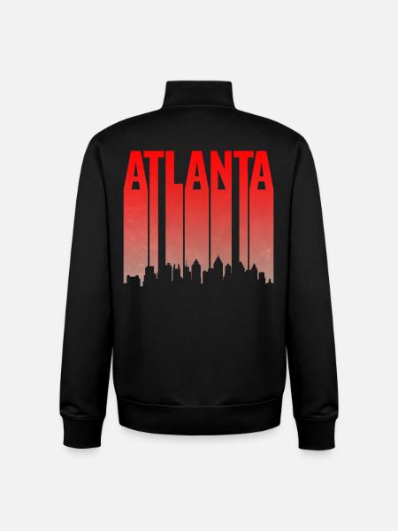 Atlanta Skyline Gradient - Unisex Organic Zip Sweatshirt von Stanley/Stella - Schwarz