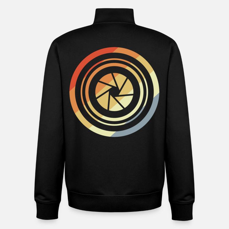 Camera Aperture - Unisex Organic Zip Sweatshirt by Stanley/Stella - black