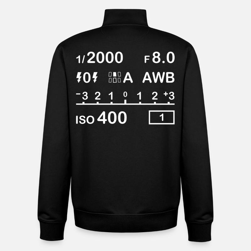 Digitalkamera Einstellungen - Unisex Organic Zip Sweatshirt von Stanley/Stella - Schwarz