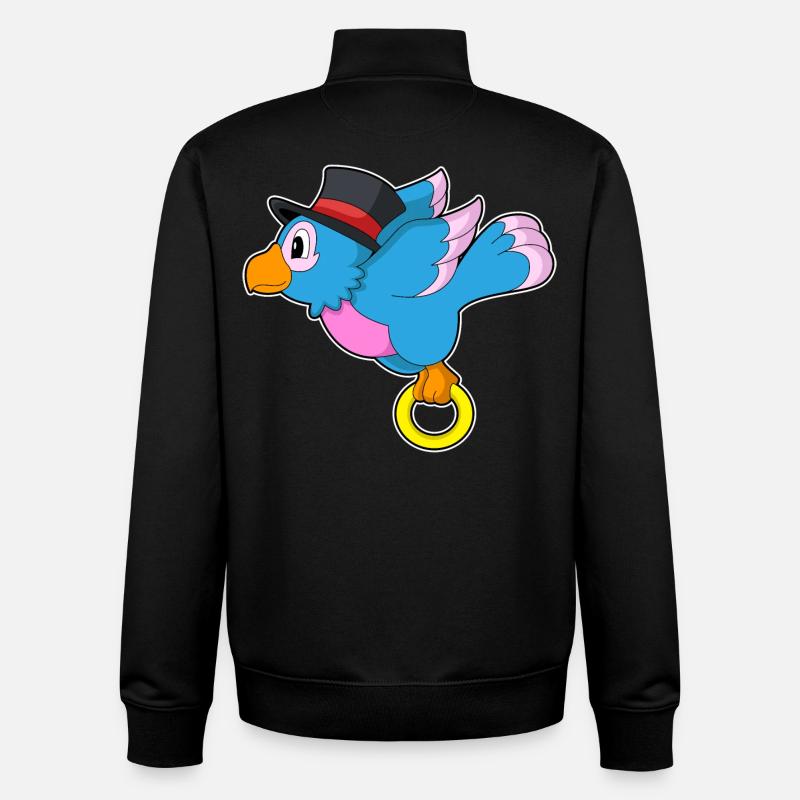 Papagei Bräutigam Ehering Hochzeit - Unisex Organic Zip Sweatshirt von Stanley/Stella - Schwarz