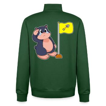 Drapeau taupe - Sweat zippé unisexe en coton bio Stanley/Stella - vert bouteille - Dos - AI Model Male 185 dark (185cm)