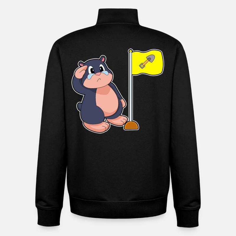 Mole flag - Unisex Organic Zip Sweatshirt by Stanley/Stella - black
