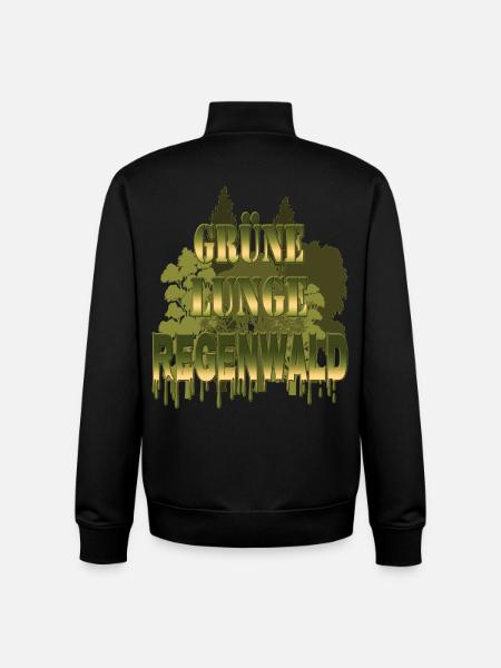 green lung rainforest - Unisex Organic Zip Sweatshirt by Stanley/Stella - black