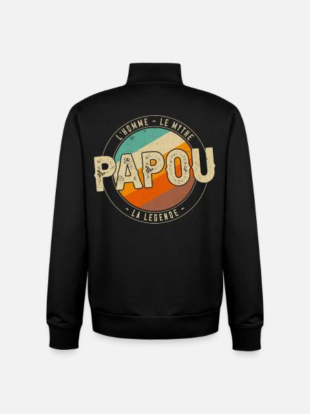 Papuan the legend - Unisex Organic Zip Sweatshirt by Stanley/Stella - black