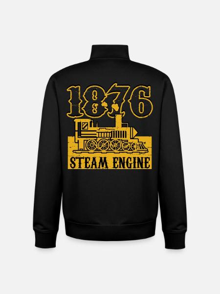 Dampflokomotive 1876 - Unisex Organic Zip Sweatshirt von Stanley/Stella - Schwarz