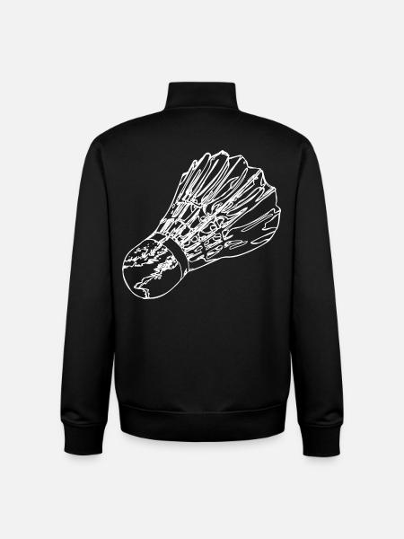 Badminton Badminton Sketch - Unisex Organic Zip Sweatshirt by Stanley/Stella - black