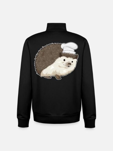 Igel Koch Kochmütze Kochen - Unisex Organic Zip Sweatshirt von Stanley/Stella - Schwarz