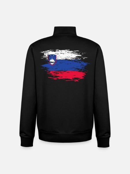 Slovenia Flag used - Unisex Organic Zip Sweatshirt by Stanley/Stella - black