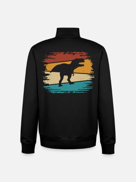 T-Rex - Sweat zippé unisexe en coton bio Stanley/Stella - noir