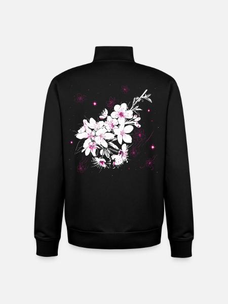 Cherry Blossom Sakura Spring - Unisex Organic Zip Sweatshirt by Stanley/Stella - black