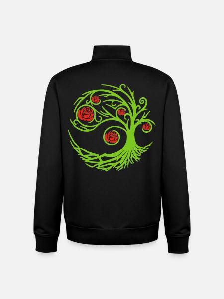 Rosier étrange - Sweat zippé unisexe en coton bio Stanley/Stella - noir