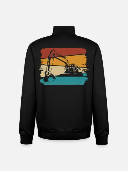 Excavatrice - Sweat zippé unisexe en coton bio Stanley/Stella - noir