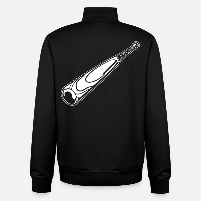 Batte de baseball - Sweat zippé unisexe en coton bio Stanley/Stella - noir