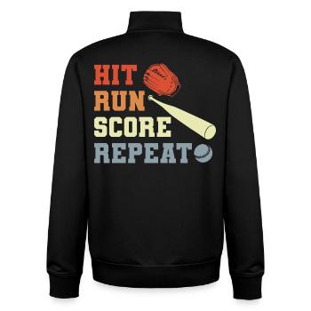 Baseball Spruch - Unisex Organic Zip Sweatshirt von Stanley/Stella - Schwarz - Hinten - AI Model Male 185 light (185cm)