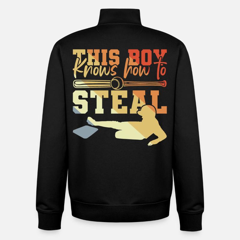 Ce garçon sait jouer - Sweat zippé unisexe en coton bio Stanley/Stella - noir
