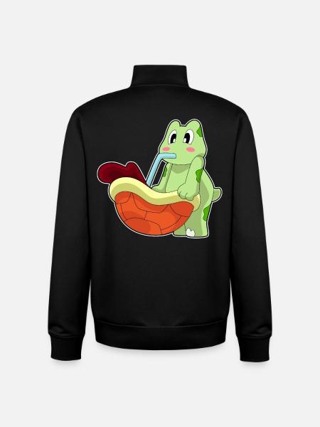 Turtle Coffee - Unisex Organic Zip Sweatshirt by Stanley/Stella - black