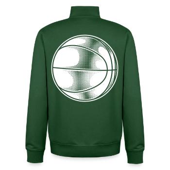 Basketball - Unisex Organic Zip Sweatshirt by Stanley/Stella - bottle green - Back - AI Model Male 185 dark (185cm)