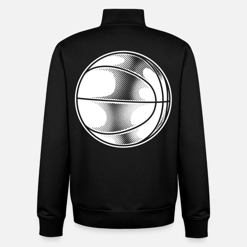 Basketball - Unisex Organic Zip Sweatshirt von Stanley/Stella - Schwarz